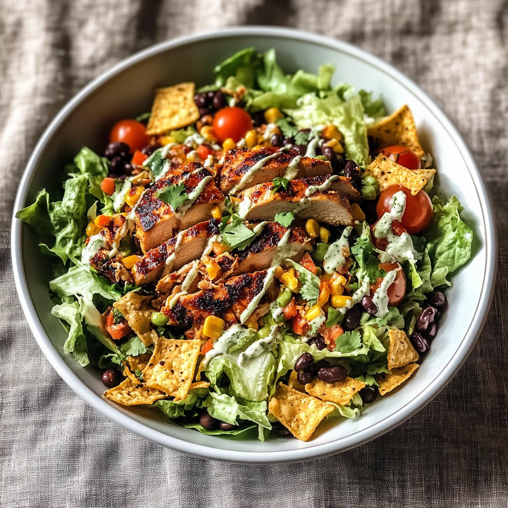 BBQ Chicken Chopped Salad with Cilantro Ranch