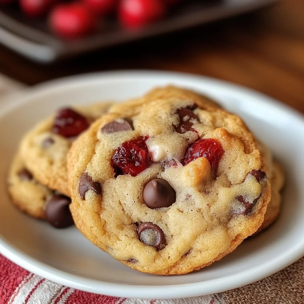 Cherry Chocolate Chip Cookies with Mocha Chips
