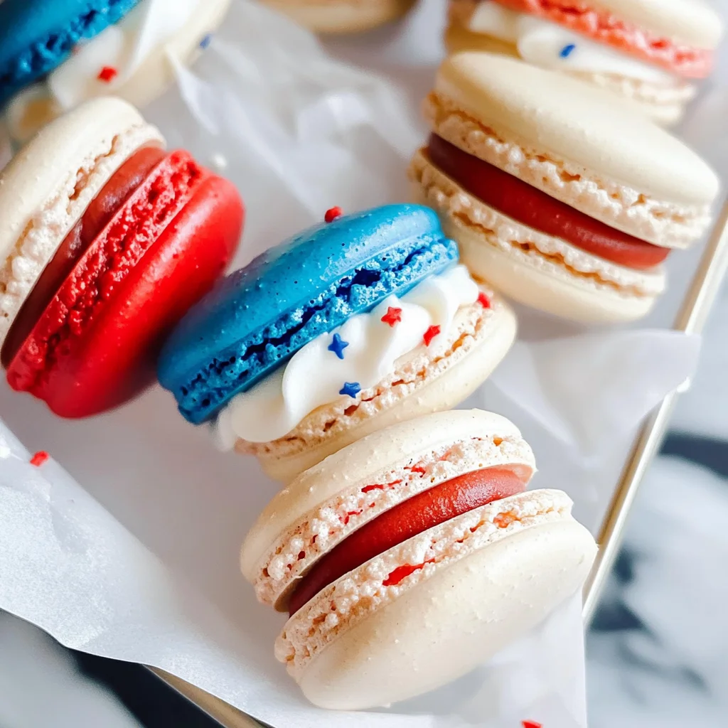 Fourth Of July Macarons