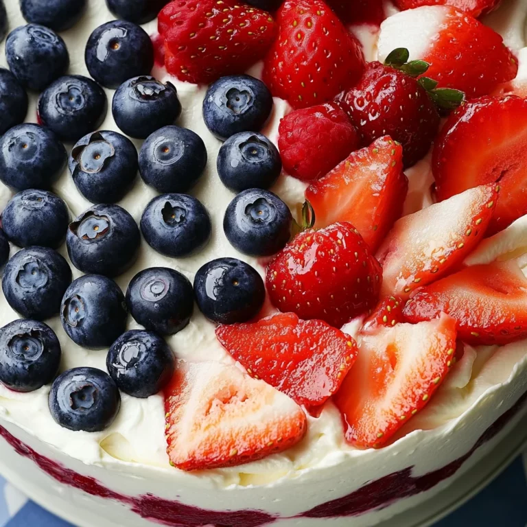 Low carb 4th of July summer berry trifle