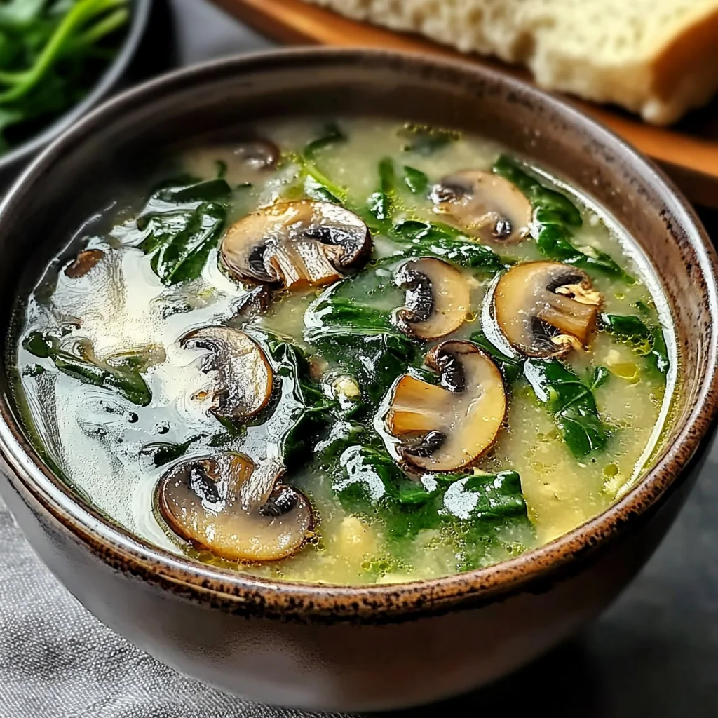 Mushroom and Spinach Soup
