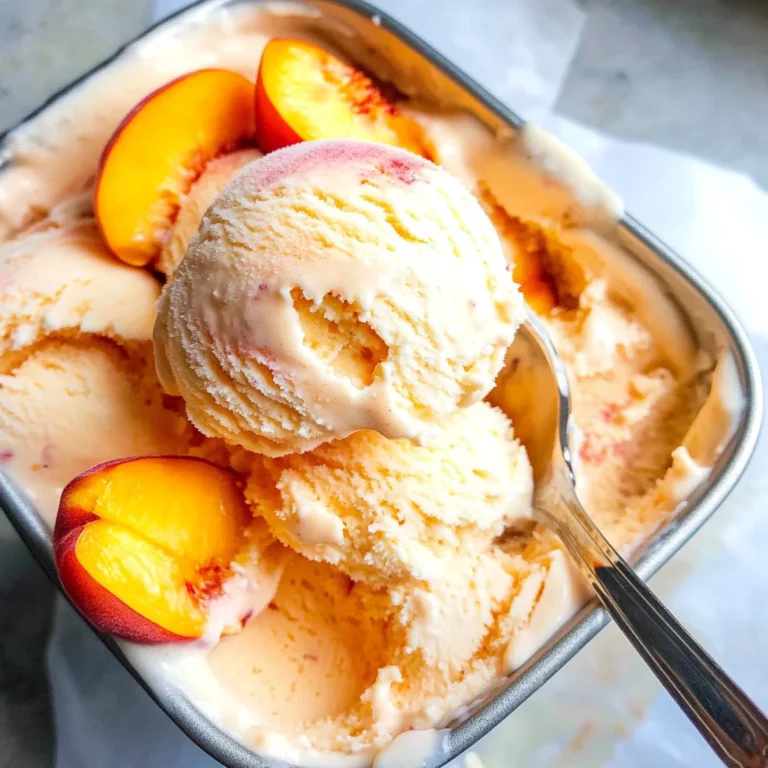 No Churn Peaches and Cream Ice Cream