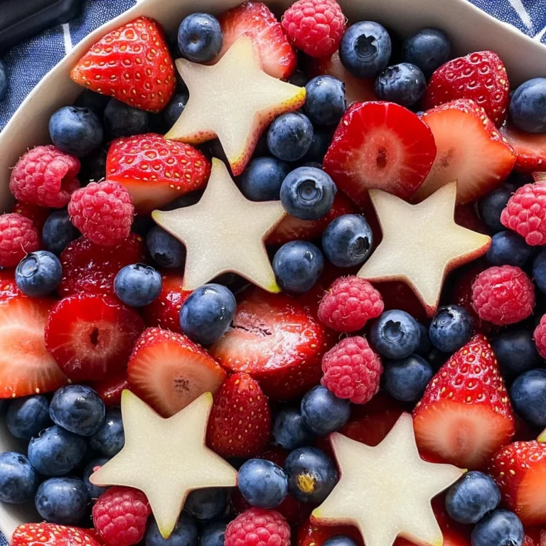 Red, White and Blue Fruit Salad
