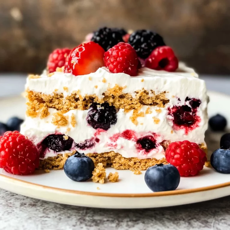 Triple Berry Icebox Cake