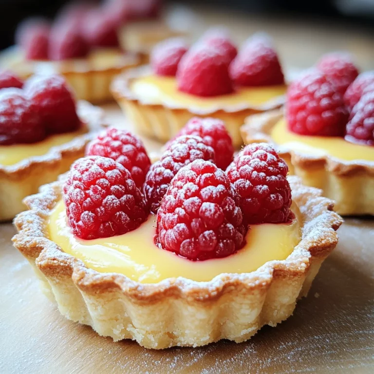 Vanilla Cream Tarts with Fresh Raspberries