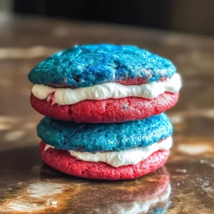 4th of July Cake Mix Whoopie Pie