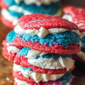 4th of July Cake Mix Whoopie Pie