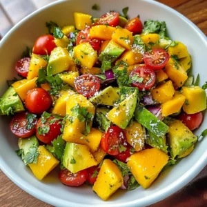 Avocado Mango Salad with Zesty Lime Dressing