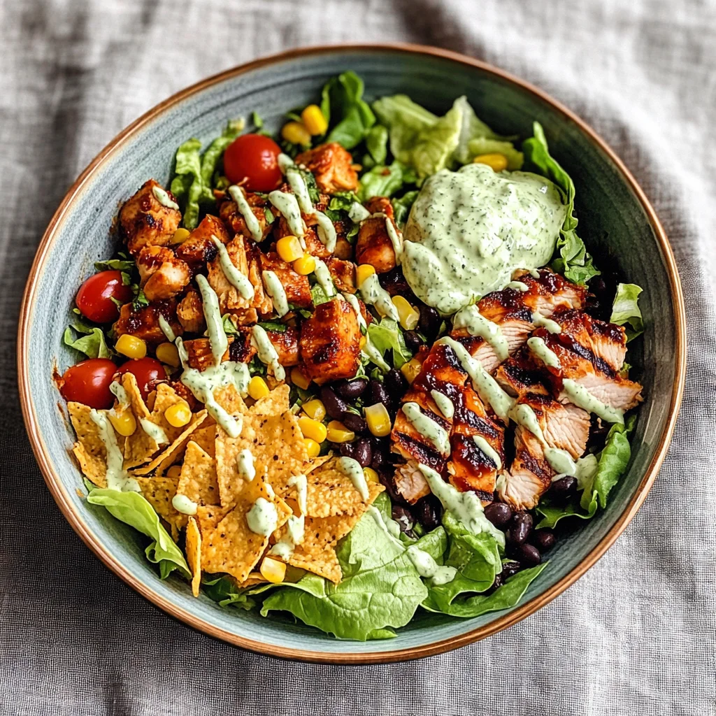 BBQ Chicken Chopped Salad with Cilantro Ranch