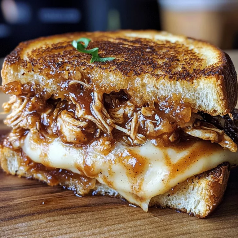 BBQ Chicken Grilled Cheese Sandwich