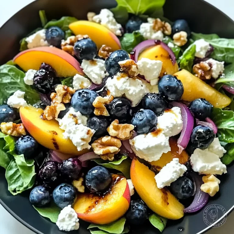 Blueberry Peach Feta Salad