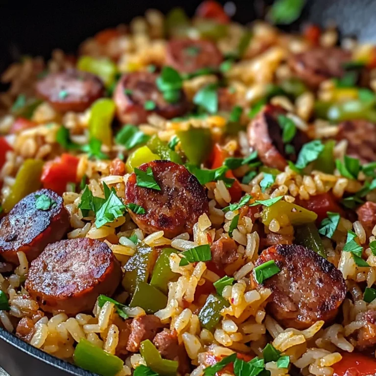 Cajun Sausage and Rice Skillet