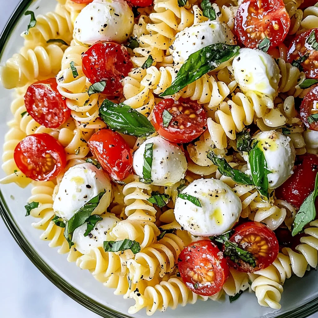 Creamy Caprese Pasta Salad
