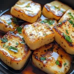 Crispy Air-Fried Halloumi with Honey Drizzle