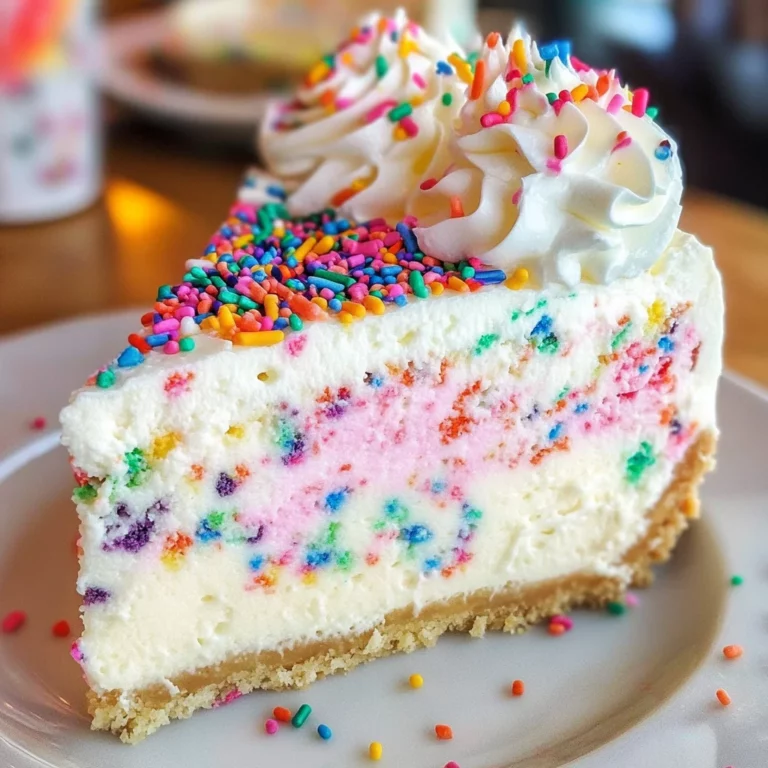Funfetti Cheesecake with Cake Bottom