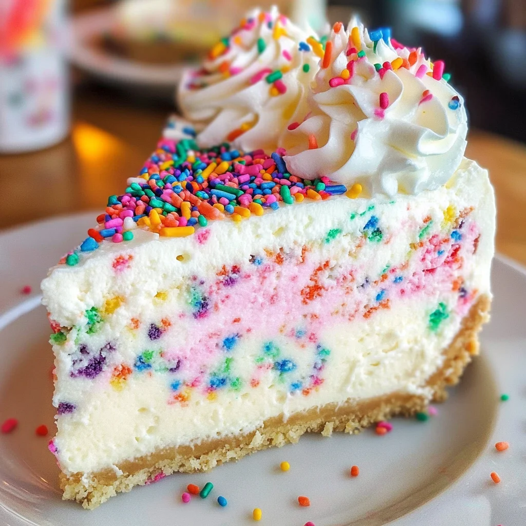 Funfetti Cheesecake with Cake Bottom