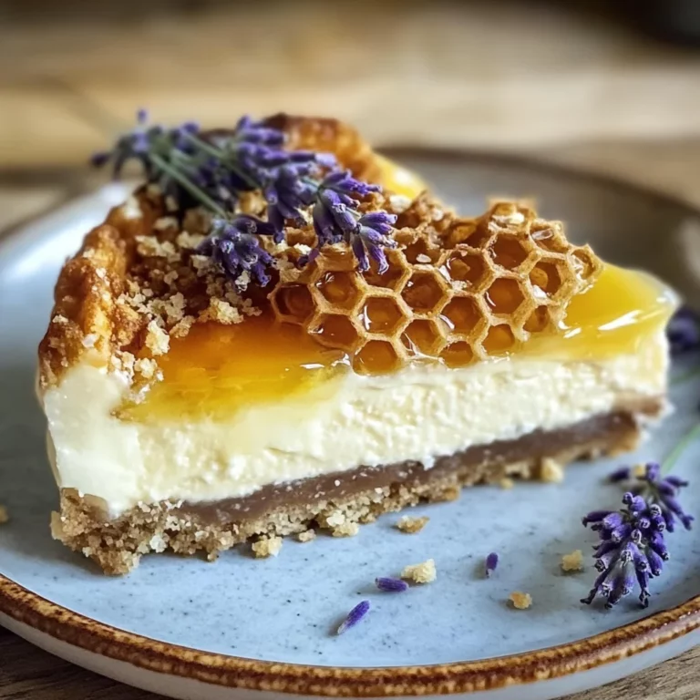 Lemon Lavender Cheesecake with Honeycomb