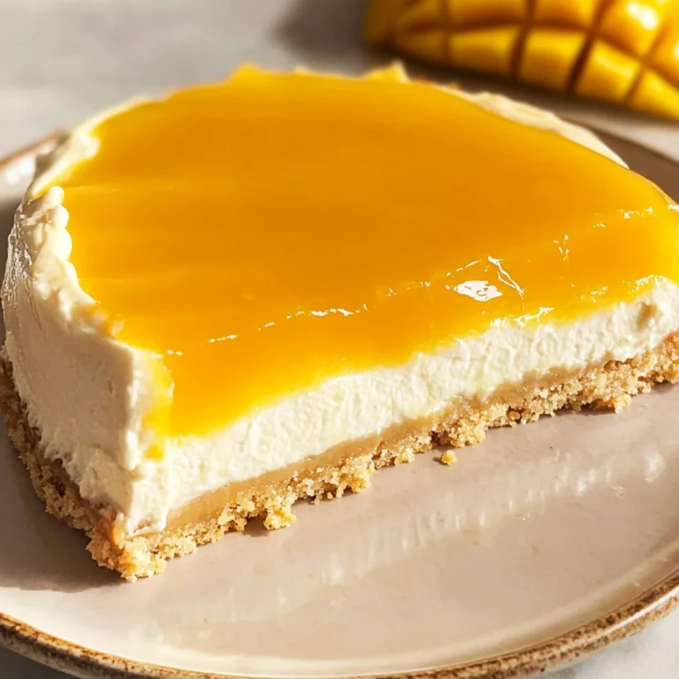No Bake Mango Cheesecake