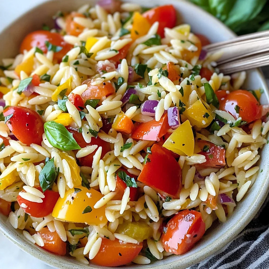 Rainbow Orzo Salad