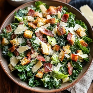 Roasted Garlic & Kale Caesar Salad