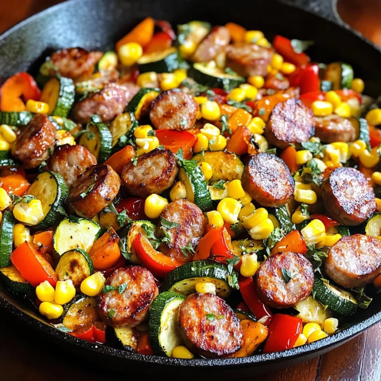 Sausage and Veggies Skillet - 30 Minute, One-Pan Meal