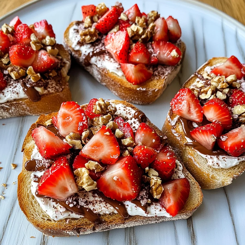 Strawberry Dessert Bruschetta