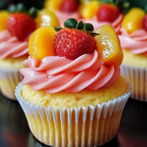 Strawberry Mango Cupcakes