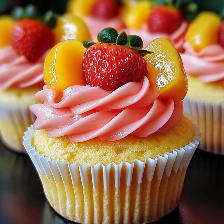 Strawberry Mango Cupcakes