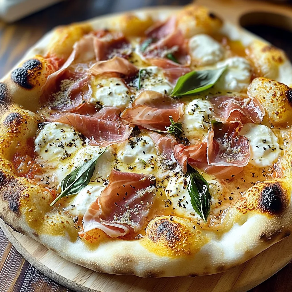 White Pizza with Prosciutto & Hot Honey