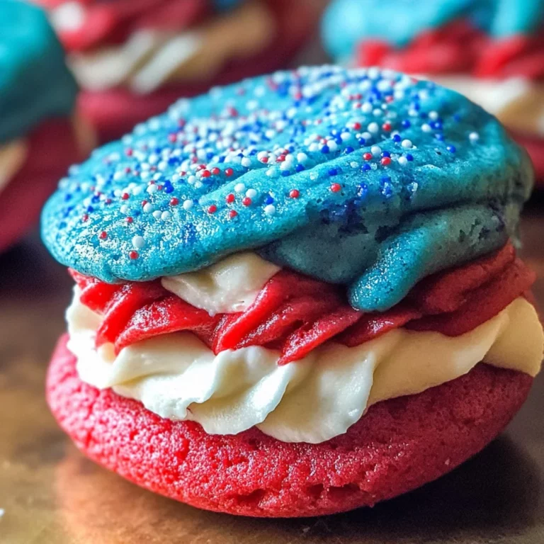 4th of July Cake Mix Whoopie Pie