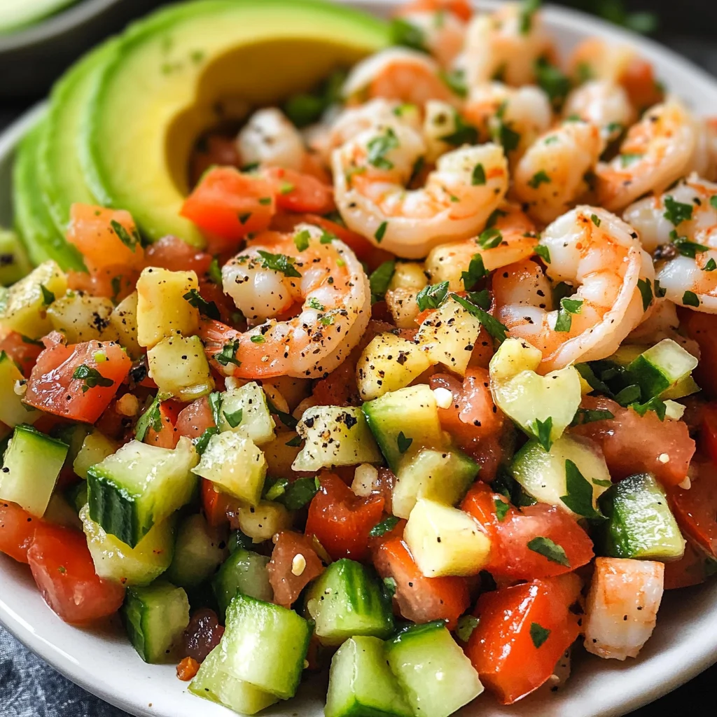 Avocado Salsa Shrimp Salad