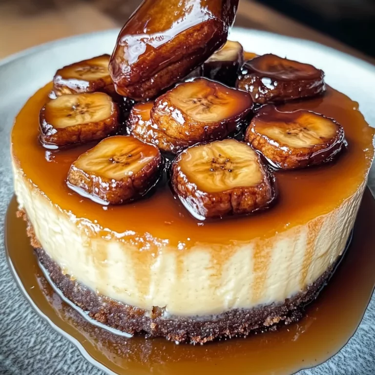 Caramelized Banana Cheesecake with Rum Glaze
