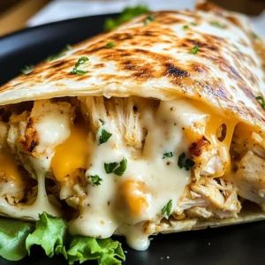 Cheesy Garlic Chicken Wraps