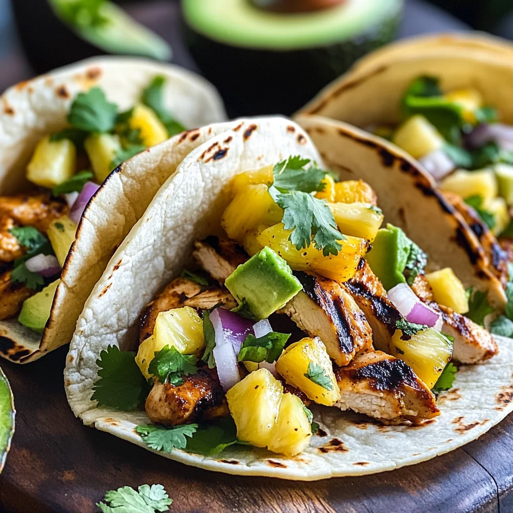Chipotle Pineapple Chicken Tacos Recipe