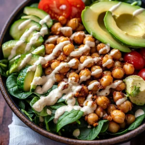 Crispy Chili Lime Garbanzo Beans Salad