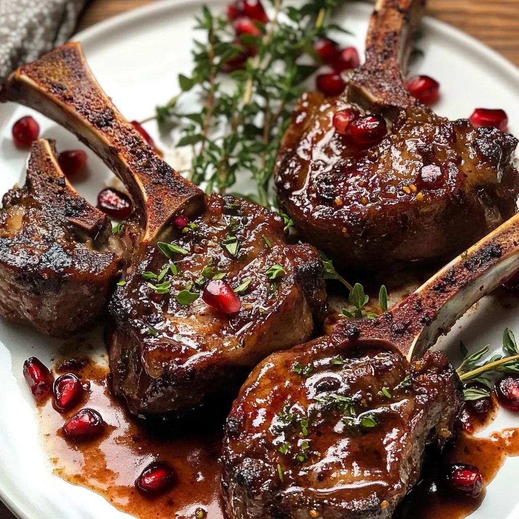 Fancy Pomegranate Lamb Chops