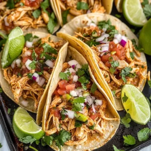 Healthy Crockpot Chicken Tacos