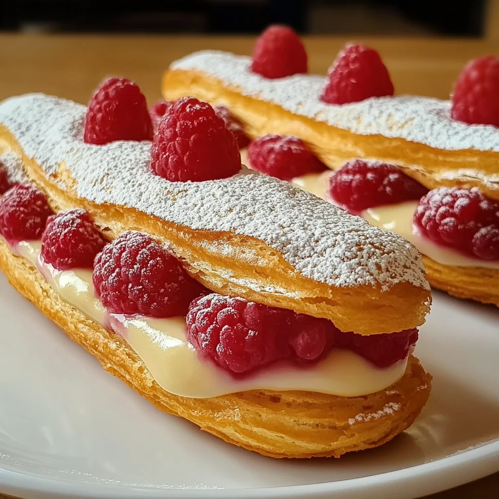 Lemon Raspberry Eclairs
