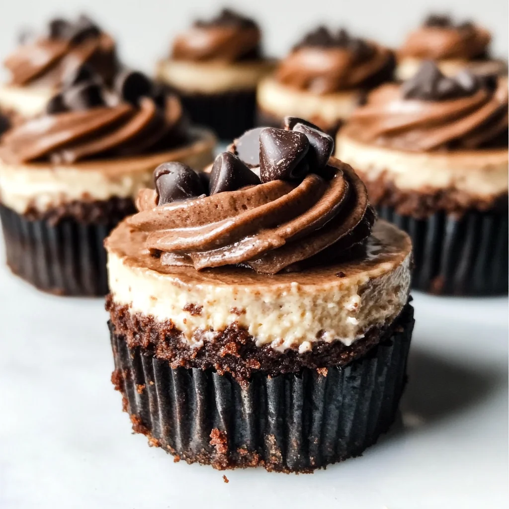 Mini Triple Chocolate Cheesecakes