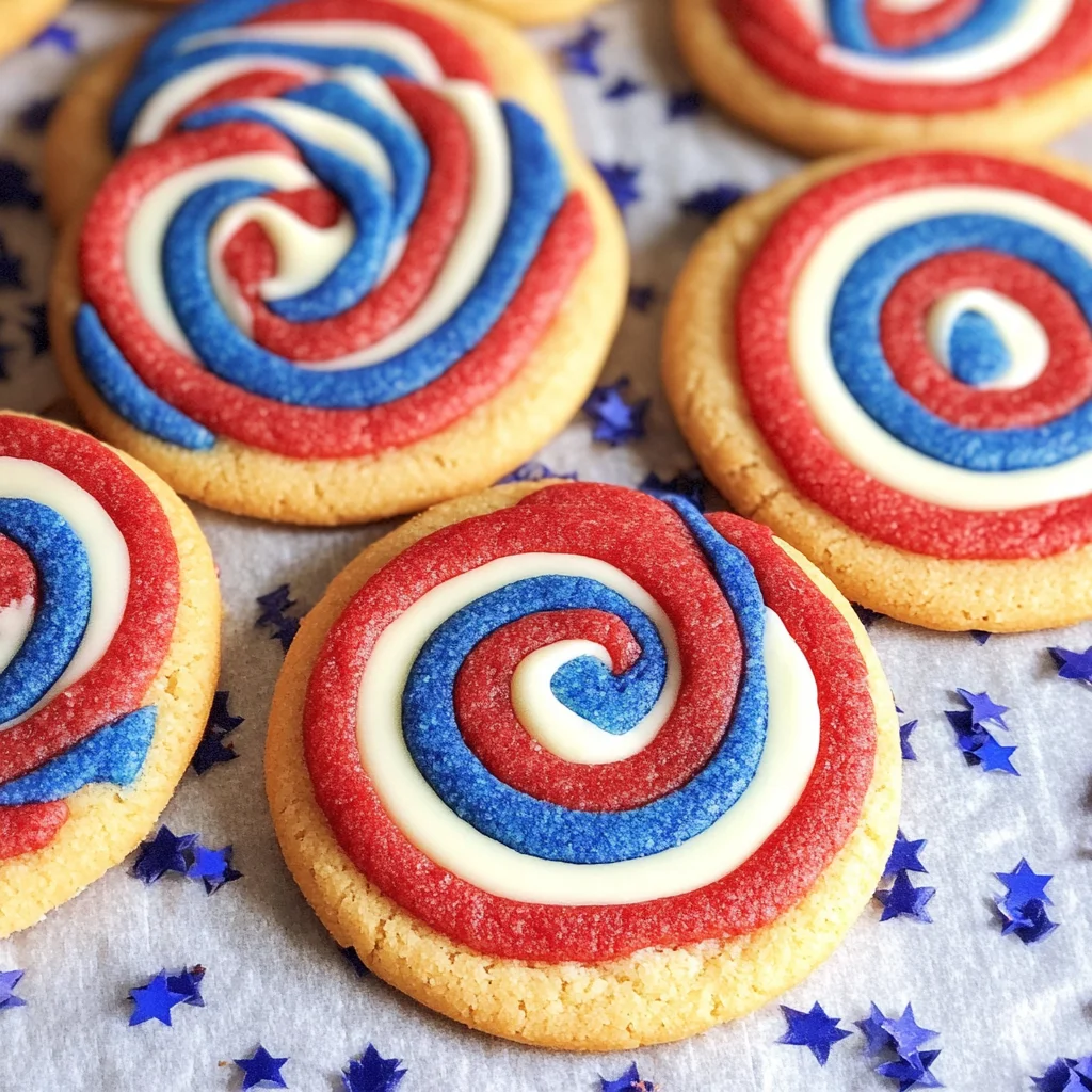 Patriotic Pinwheel Cookies