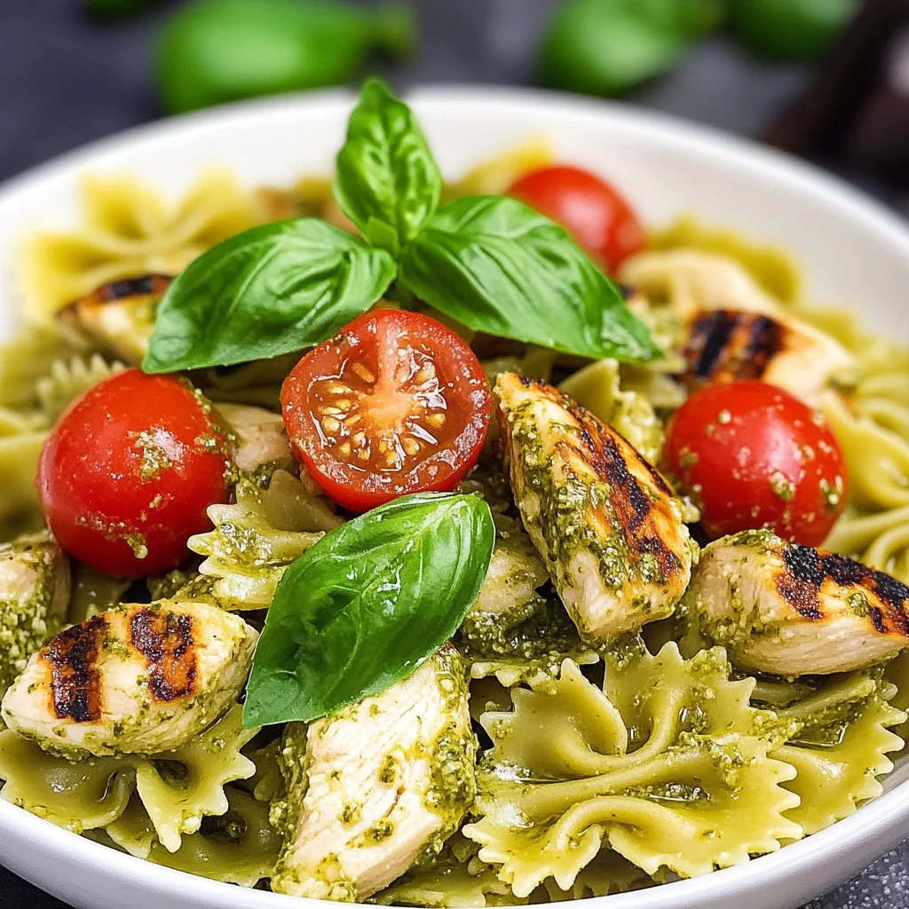 Pesto Pasta with Grilled Chicken
