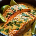 Poached Salmon in Coconut Lime Sauce