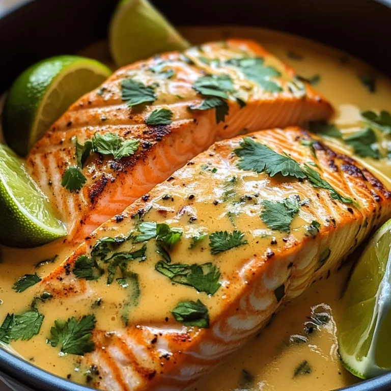 Poached Salmon in Coconut Lime Sauce