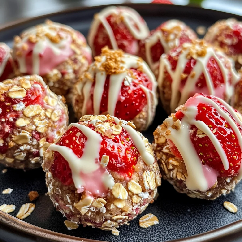 Strawberry Shortcake Energy Bites