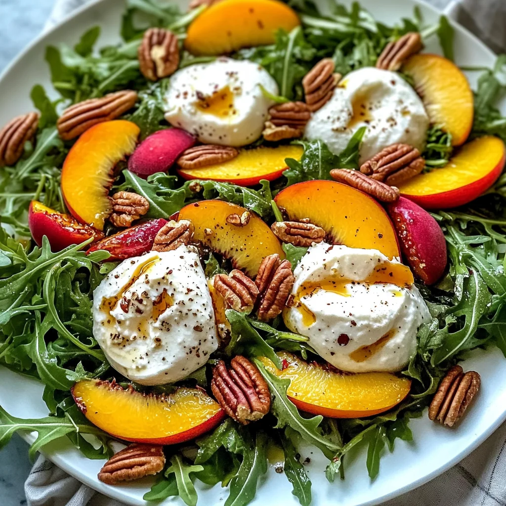 Summer Peach Salad with Burrata Recipe