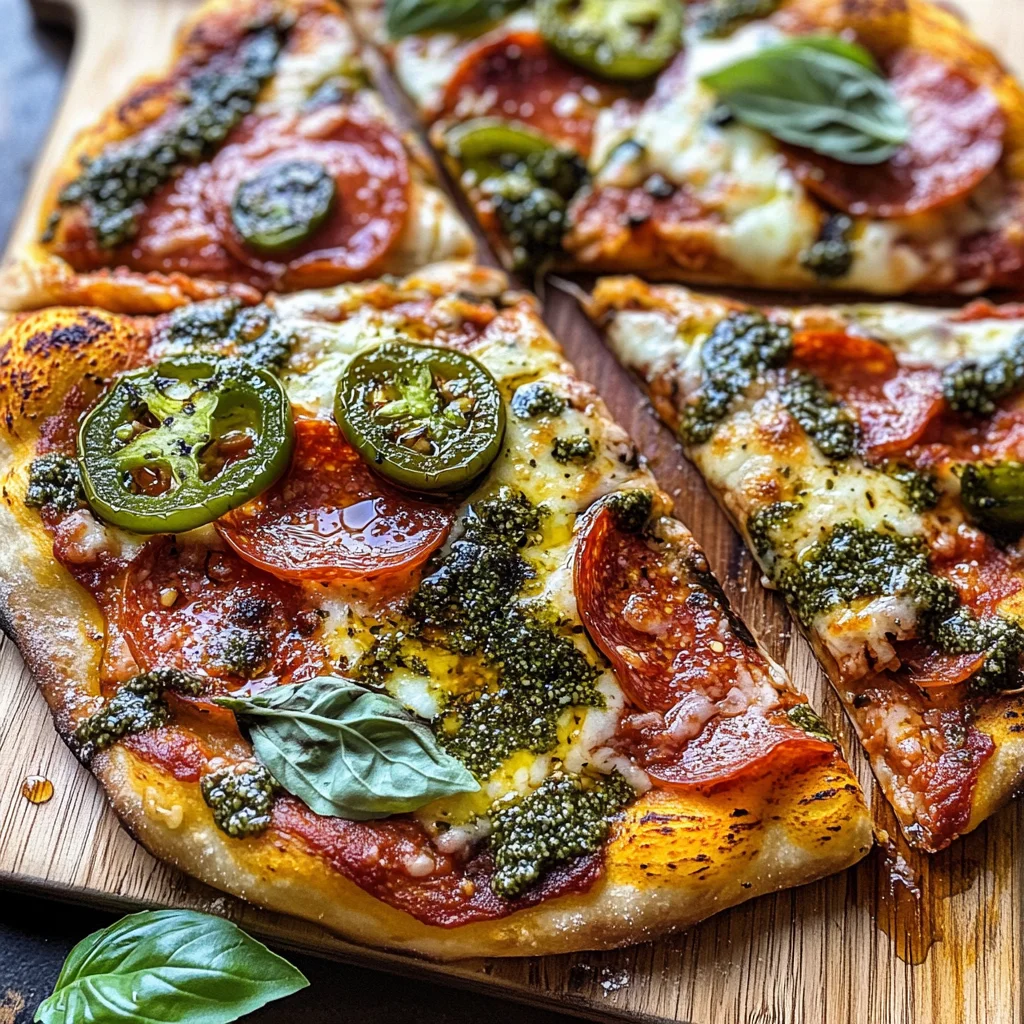 Sweet and Spicy Tomato Basil Pepperoni Pizza