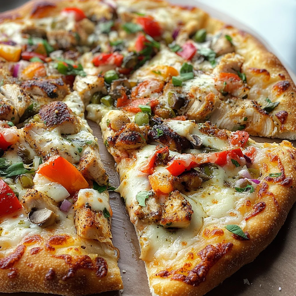 White Chicken & Garlic Pizza