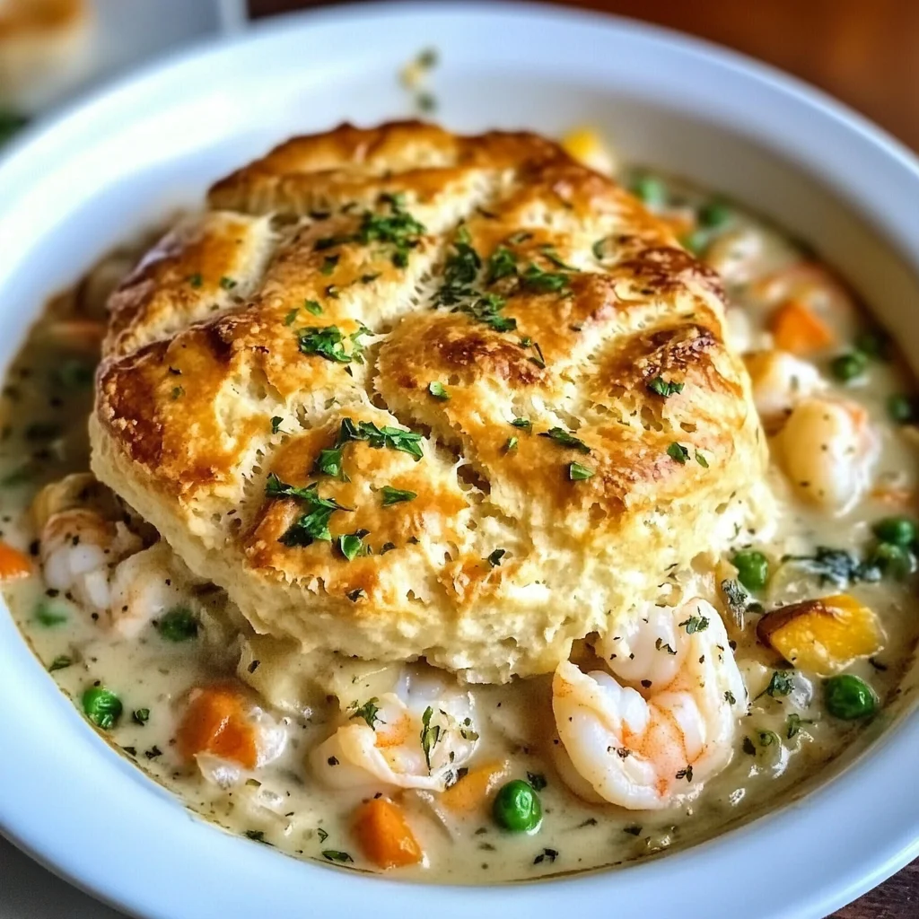 Cheddar Bay Biscuit Seafood Pot Pie: An Incredible Comforting Delight