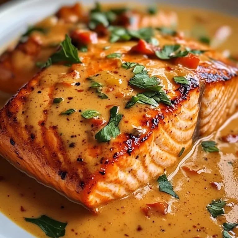 Creamy Roasted Red Pepper Salmon Recipe - Delicious & Easy