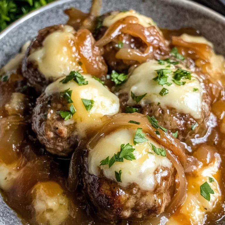 Crock Pot French Onion Meatballs
